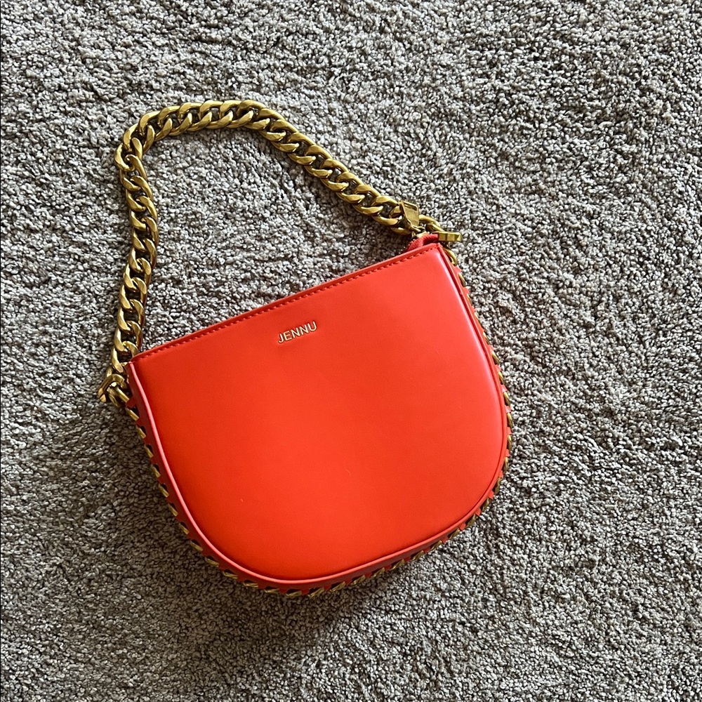 Orange Chain Strap Women's Bag